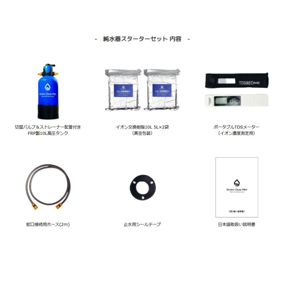 Hydro Clean PRO 洗車用 高機能 純水器スターターセット / 水垢・水