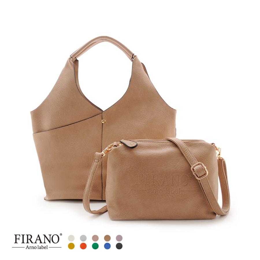 FIRANO（フィラノ） ステッチポケットトートバッグ＆ショルダーバッグ