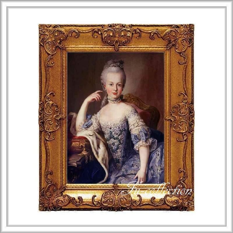 マリーアントワネット額絵 ゴールドダブルフレーム Mサイズ mayM