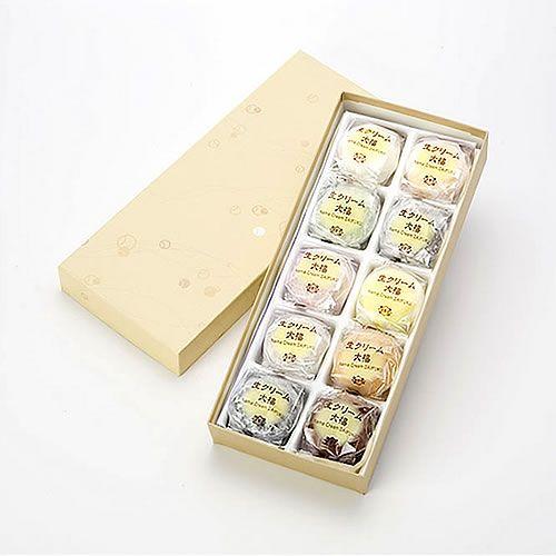 いろどり生クリーム大福セット10個入 (ギフト箱) : 御菓子処 富貴堂
