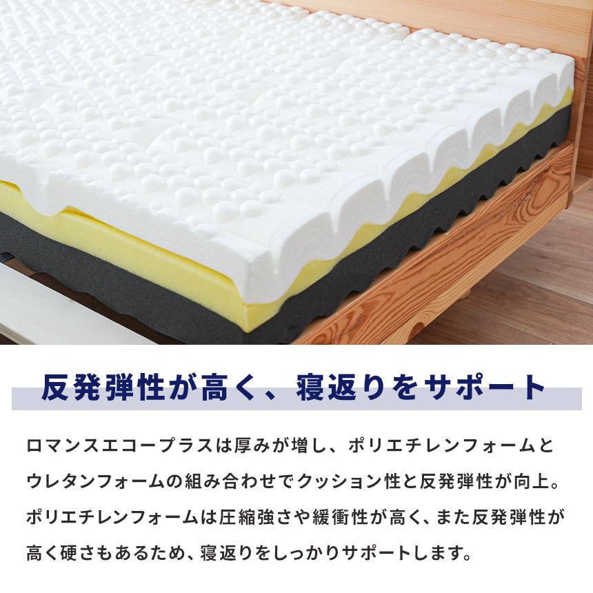 ロマンス小杉 ロマンスエコー プラス マットレス ダブル 厚み11cm