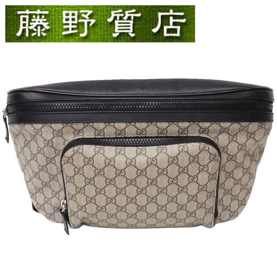 GG (美品)グッチ GUCCI GGスプリーム ボディバッグ ウエストポーチ