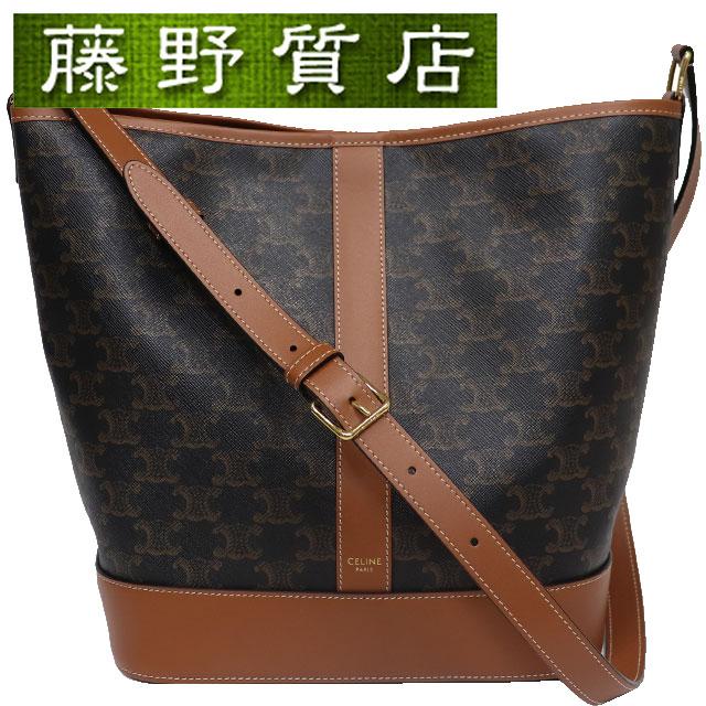 TRIOMPHE （美品）セリーヌ CELINE ミディアム バケット 191132CAS