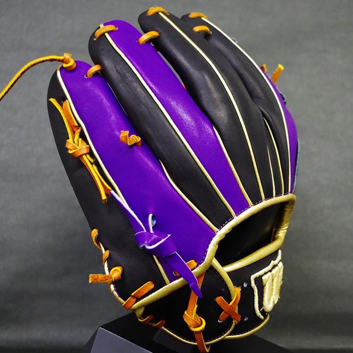 ウィルソン D-MAX 軟式用 内野手用 大人用 グローブ パープル 紫