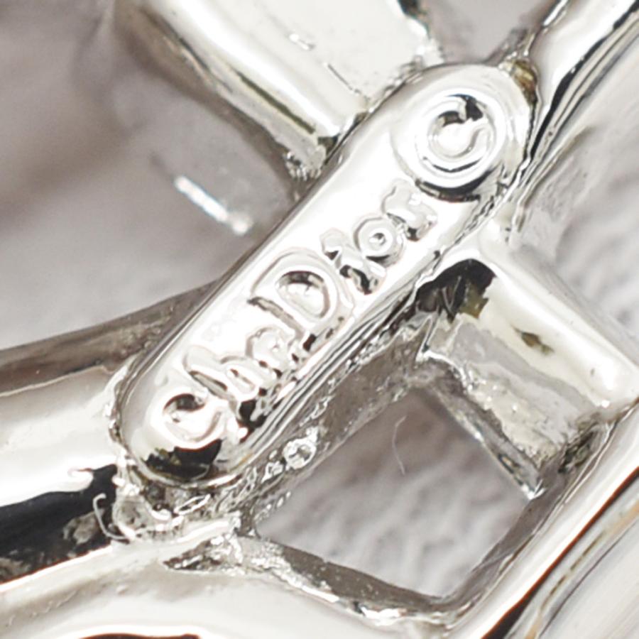 クリスチャンディオール Christian Dior ブローチ ロゴ ラインストーン