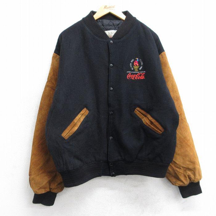 XL/古着 長袖 スタジャン メンズ 90年代 90s アトランタ オリンピック