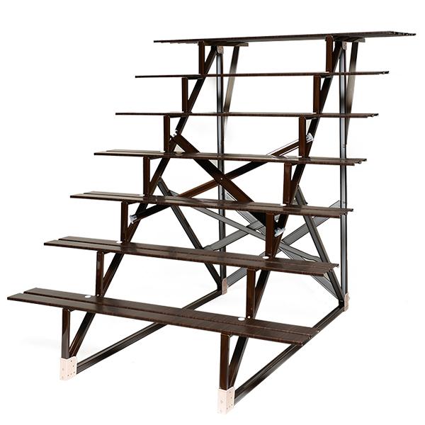 ひな段】【雛人形】付属品 35号七段赤毛氈付(アクリルフェルト)【雛段