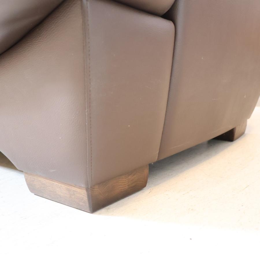 karimoku カリモク家具 ブルックス 本革 ウォールナット材 3人掛け