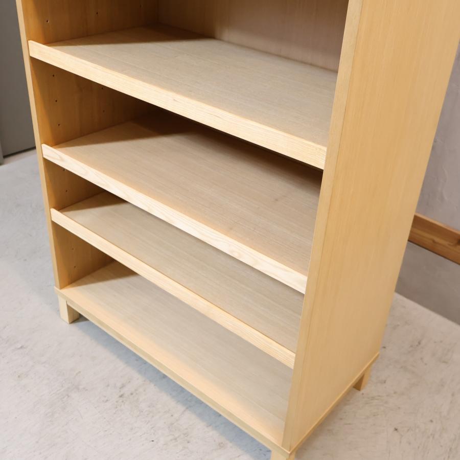 無印良品（MUJI） タモ材 木製収納 本棚 書棚 7段 ブックシェルフ