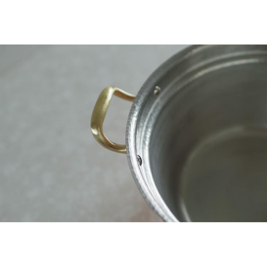 新光金属 段付鍋 純銅製 手打ち 銅 燕 高級鍋 銅製品 両手鍋 鎚目入り