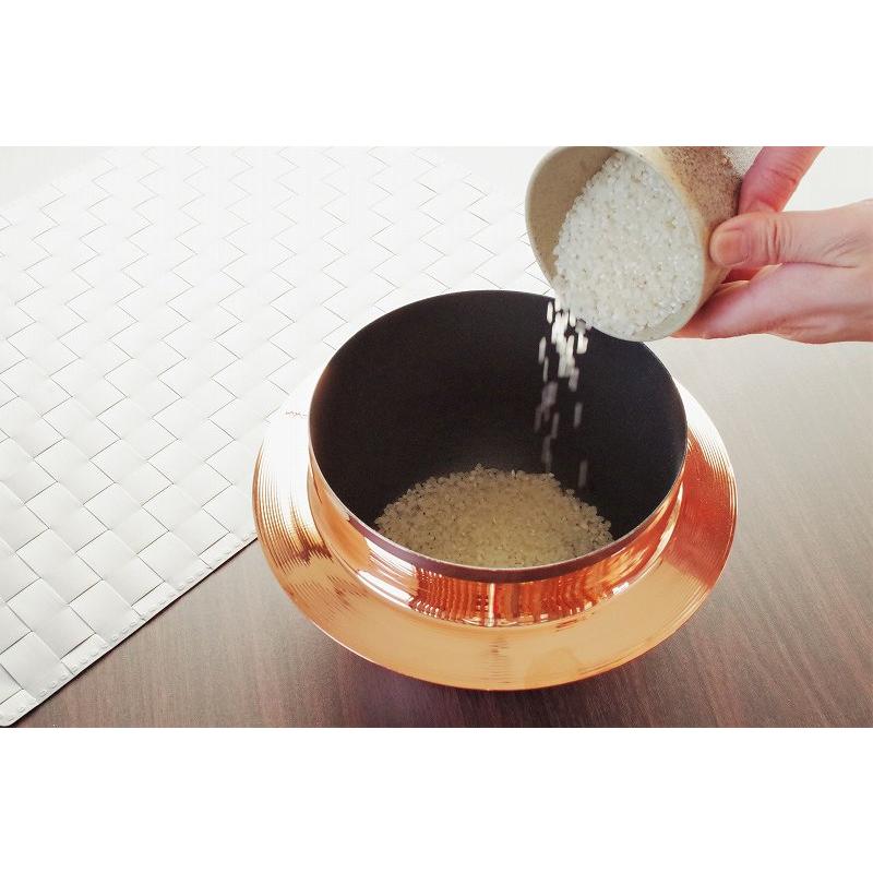 羽釜 5合炊き 桐釜受けセット 純銅製 ごはんはどうだ！ 新光金属 新潟