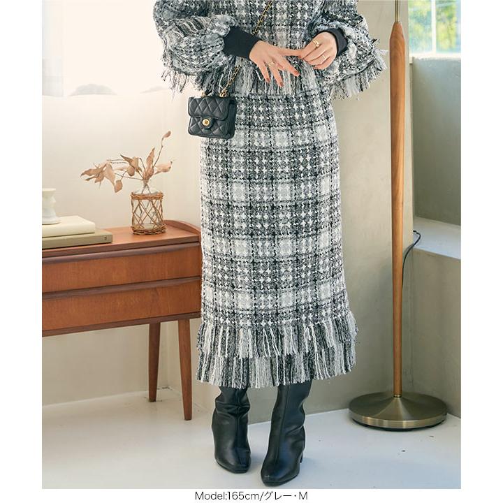 KOBE LETTUCE（神戸レタス） スカート ロング チェック 冬 タイト