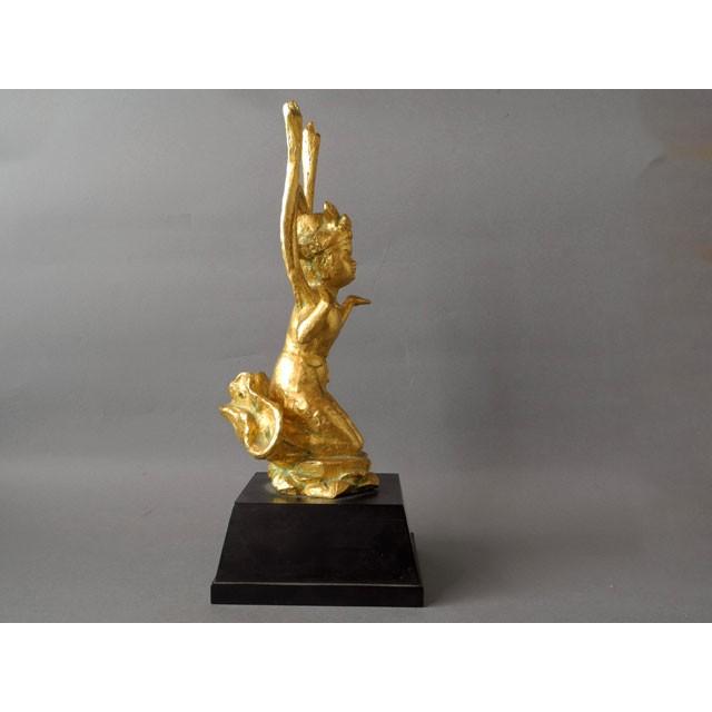 ブロンズ像 文化功労者 矢野秀徳作 ブロンズ像 胡蝶 : 古美術植松