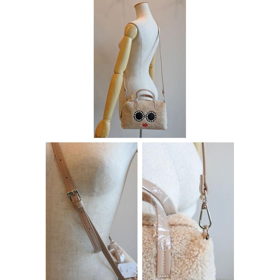 a-jolie（アジョリー） 2WAYミニトートバッグ パールサングラス ボア