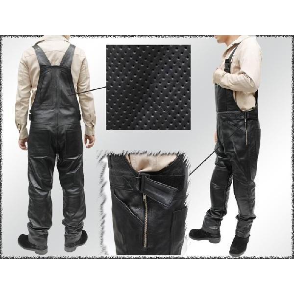 Mo-LAWS オーバーオール レザーパンツ 本革 牛革 メンズ mljs001 : 本