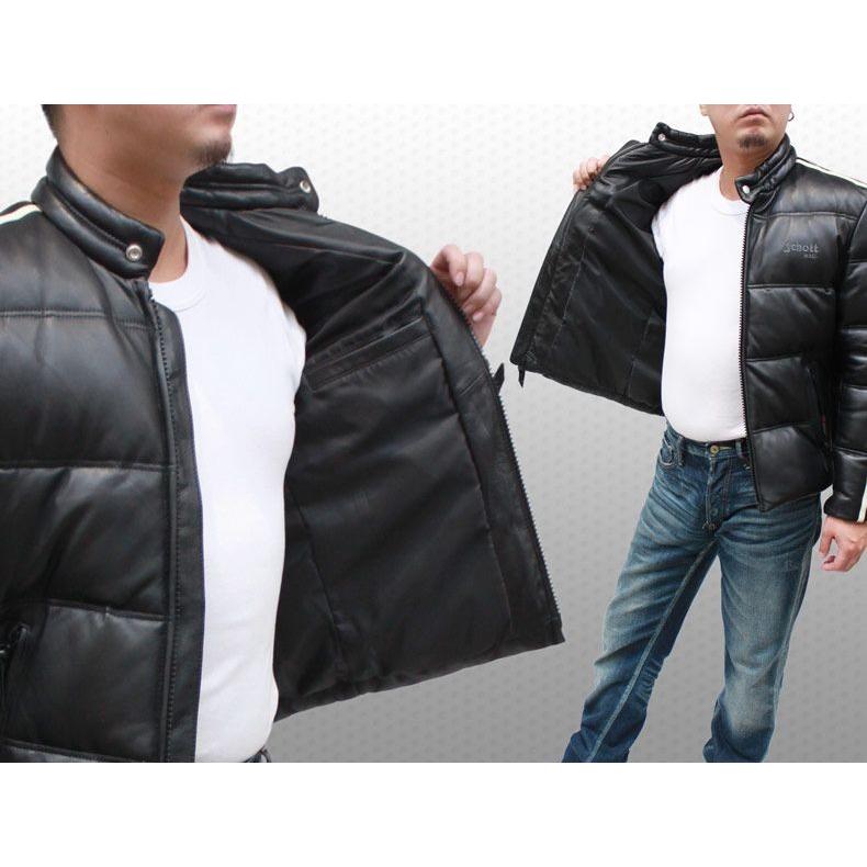 Schott N.Y.C（ショット） Schott ダウンジャケット メンズ レザー