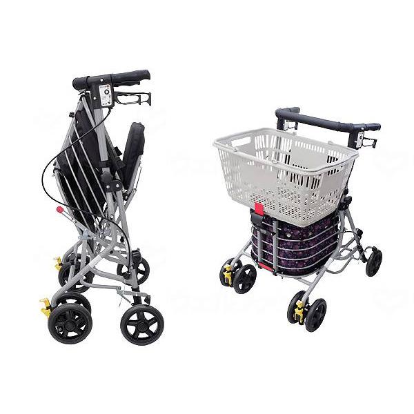 シンフォニーバスケットSP 島製作所 キャリー 福祉 歩行車 シルバー