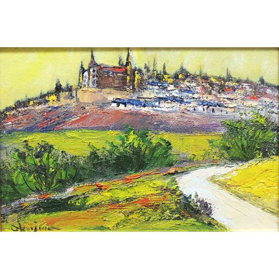 絵画 油絵 トレド （岡島哲夫） 【肉筆】【油絵】【外国の風景