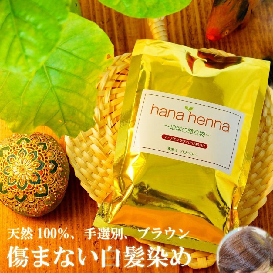 ヘナ ハナヘナ hana henna ハーバルブラウン 100g 白髪染め ブラウン