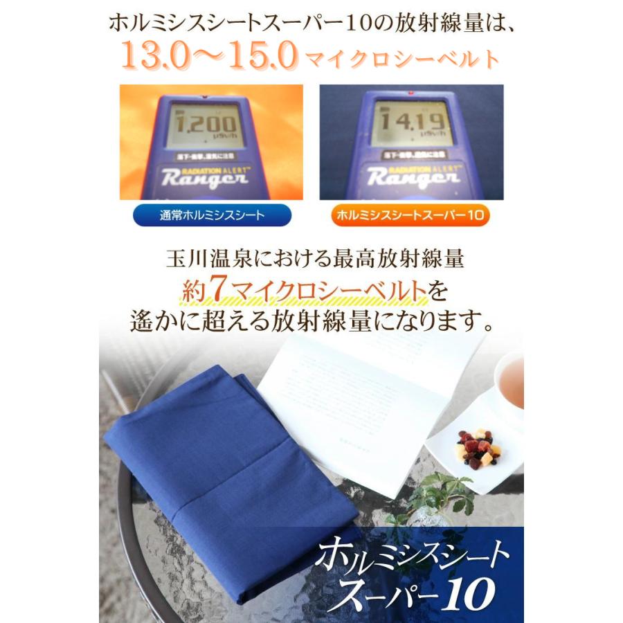 ホルミシスシート スーパー10 玉川温泉 岩盤浴 最高放射線量の約2倍