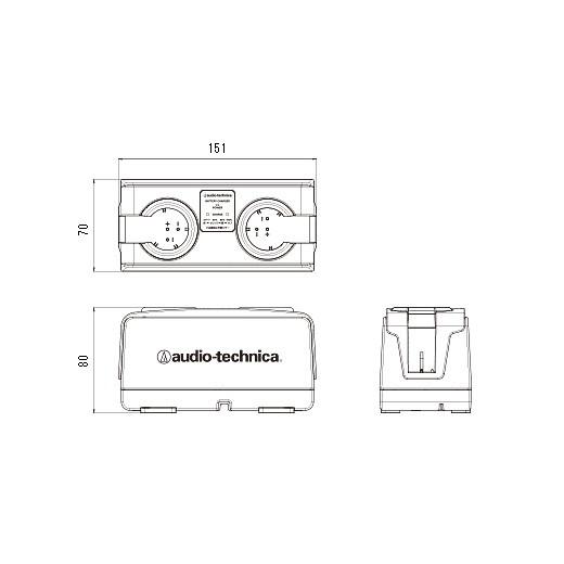 充電器 マイク用 オーディオテクニカ BC701 2連装急速充電器 バッテリ