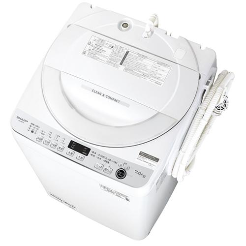 SHARP（シャープ） ES-GE7G-W 7kg 全自動洗濯機 ホワイト系 : 家電の