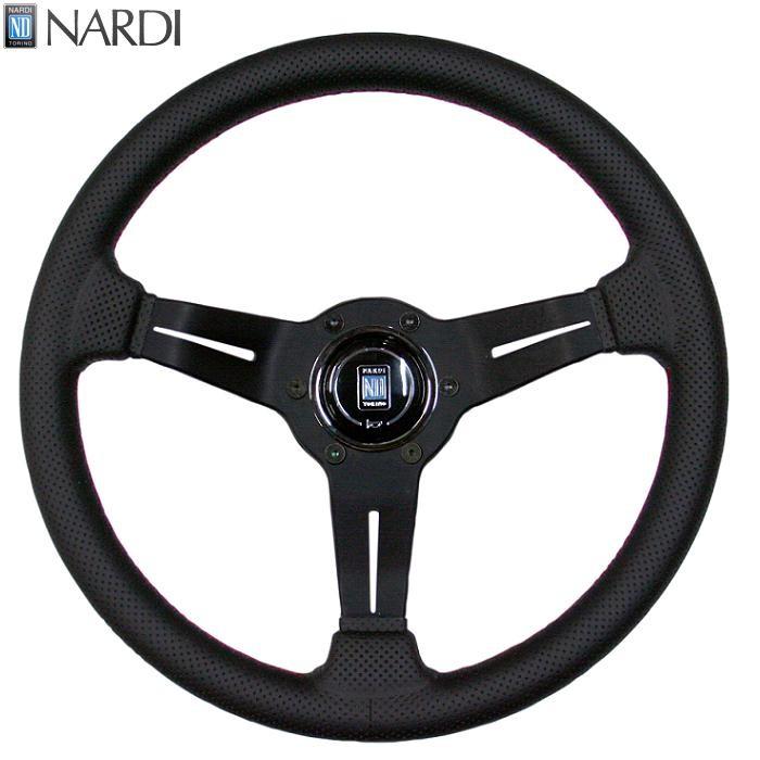 NARDI ナルディ N753 パンチングレザー&BKスポーク ディープコーン