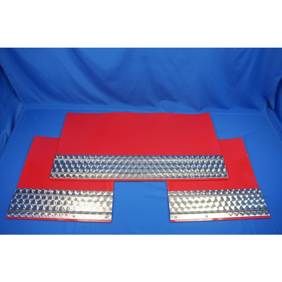 4tワイド用 2190mm 3分割EVA レッド 3mm 泥除け ウロコ ステン