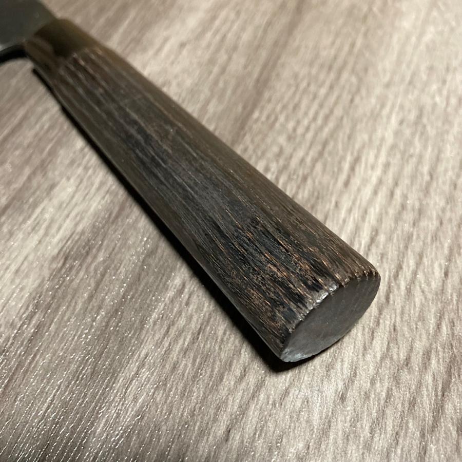 深水刃物 刺身包丁 柳刃 240mm 24cm 黒打仕上げ 白紙一号 白一鋼 両刃