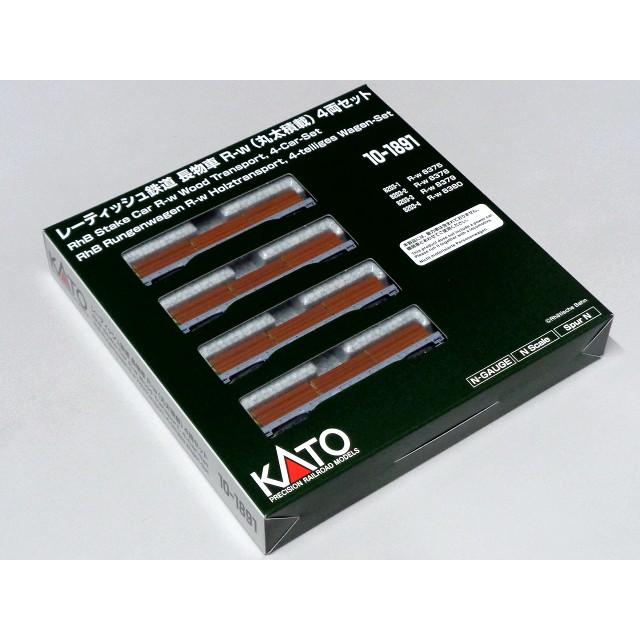 KATO レーティッシュ鉄道 長物車 R-w(丸太積載) 4両セット #10-1891