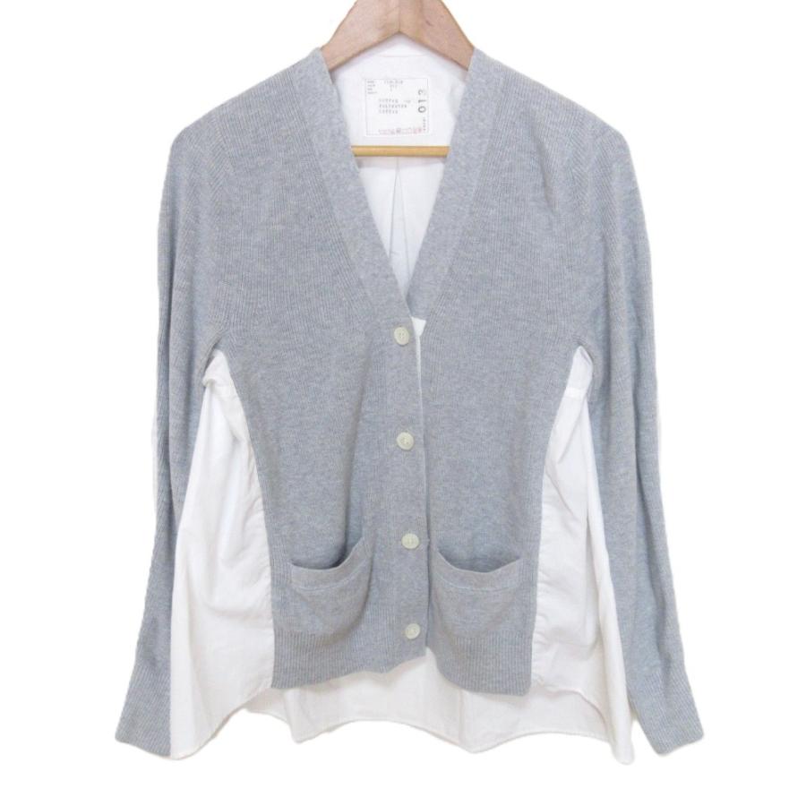 sacai（サカイ） 美品 ドッキング カーディガン サイズ1 グレー