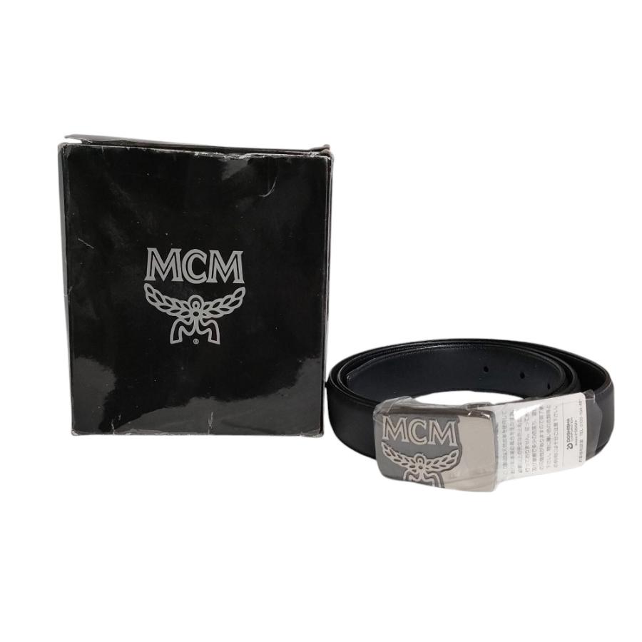 MCM（エムシーエム） 未使用 ロゴバックル トップ式 レザー ベルト