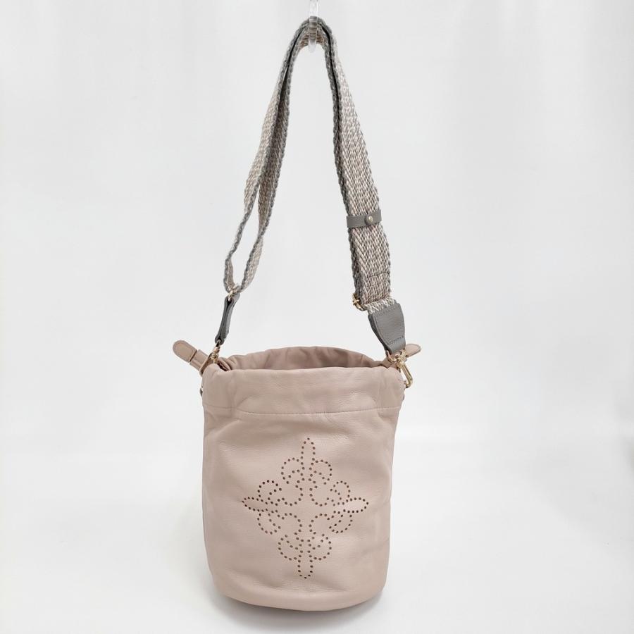 russet（ラシット） ソフトレザー巾着 パンチング 2way ショルダー