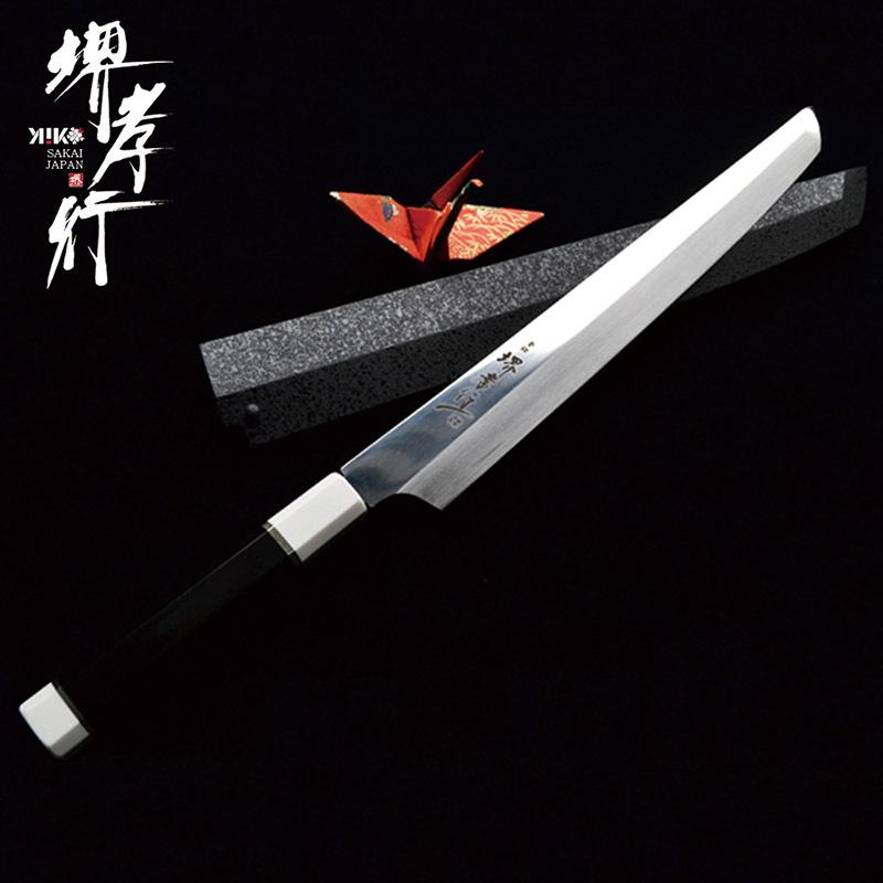 堺孝行 銀龍SW鋼本焼 剣型柳刃 Ginryu_300mm(先丸蛸引) : KIKO JAPAN