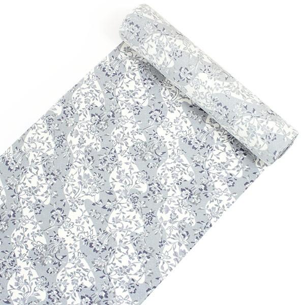 正絹 小紋 反物 丹後ちりめん 仕立て付き 単品 着物のみ グレー 白 紺