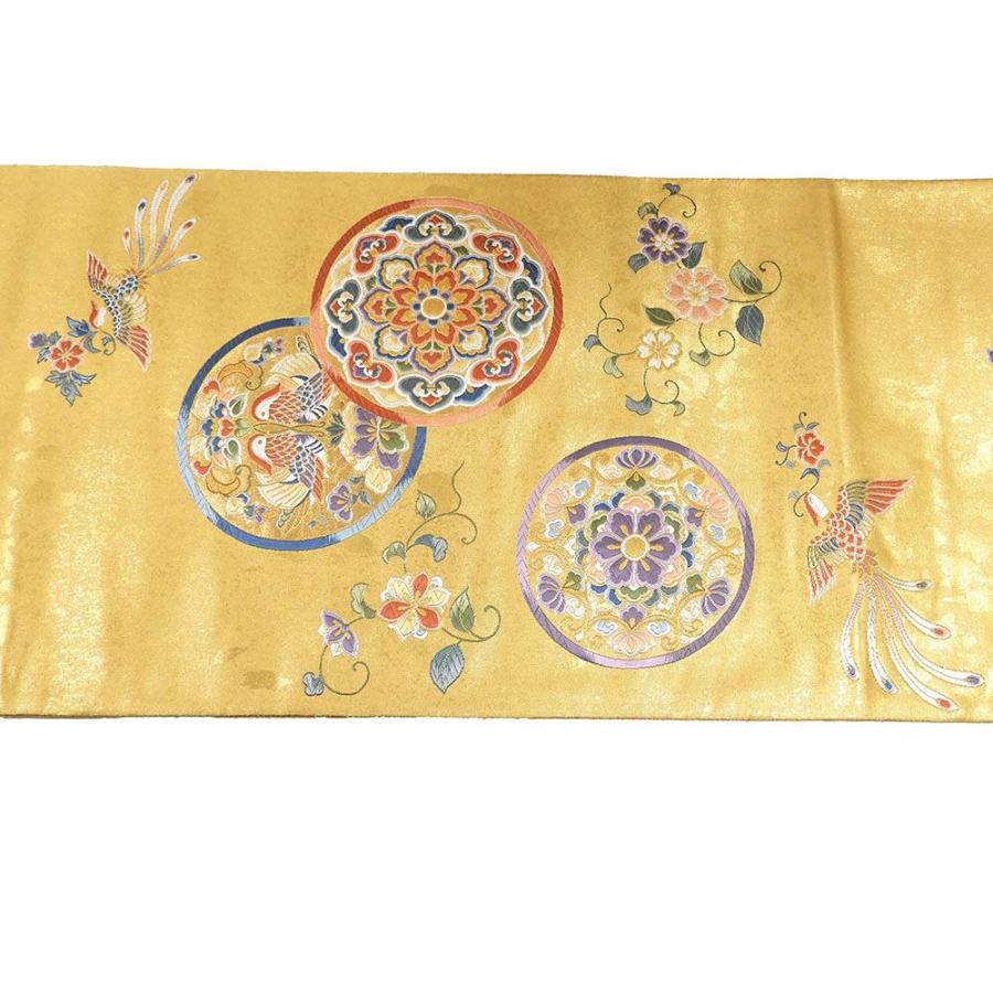 袋帯 未使用 正絹 本金箔 瀞金錦 西陣 長嶋成織物 正倉院 鏡裏の調