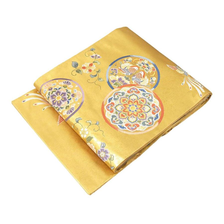 袋帯 未使用 正絹 本金箔 瀞金錦 西陣 長嶋成織物 正倉院 鏡裏の調