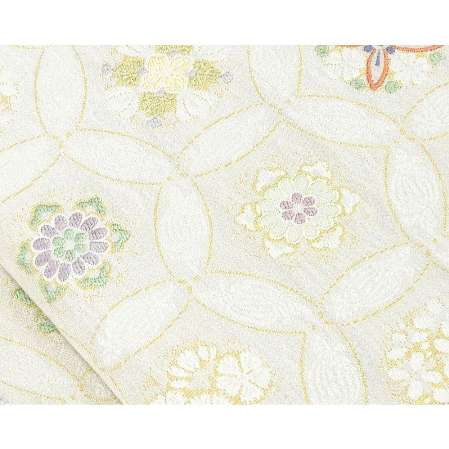 袋帯 新品仕立付き 正絹 西陣 丸勇謹製 つづれ唐織り 鳥襷七宝紋 未