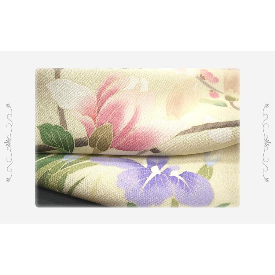 訪問着 入学式 卒業式 正絹 未仕立て 十日町友禅秀美 木蓮に四季花訪問