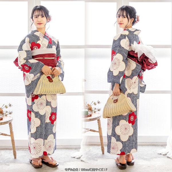 浴衣セット レディース 大人 浴衣3点セット（浴衣＋帯＋おまかせ下駄
