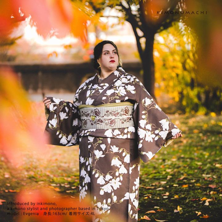 KIMONOMACHI 洗える着物 単品 大きいサイズ 「袷着物単品 全8柄