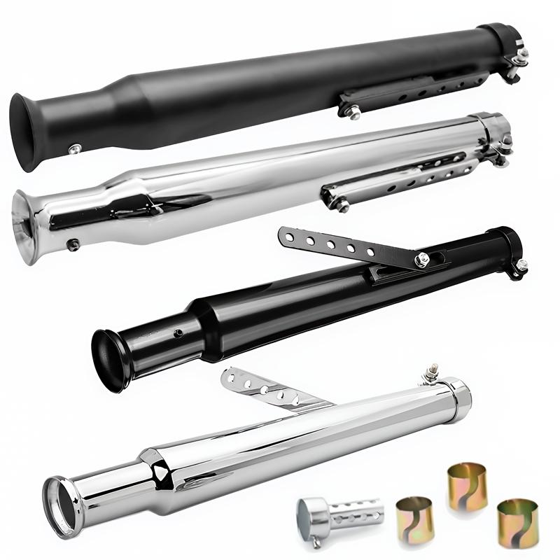 バイク 汎用 トランペット マフラー サイレンサー 差込内径36-45mm