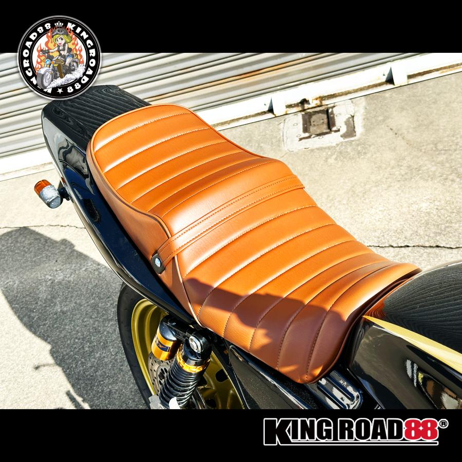 ヤマハ XJR400 前期 4HM KingRoad88 タックロールシート ブラウン