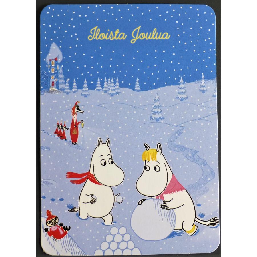 □NEW ポストカード ムーミン スノークのお嬢さん リトルミイ 雪玉