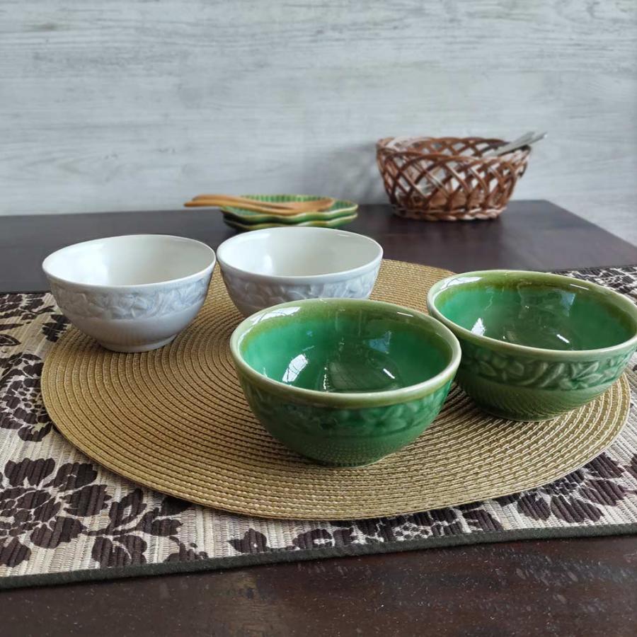 ジェンガラケラミック ライスボウル 茶碗 2個1セット 陶器 2色