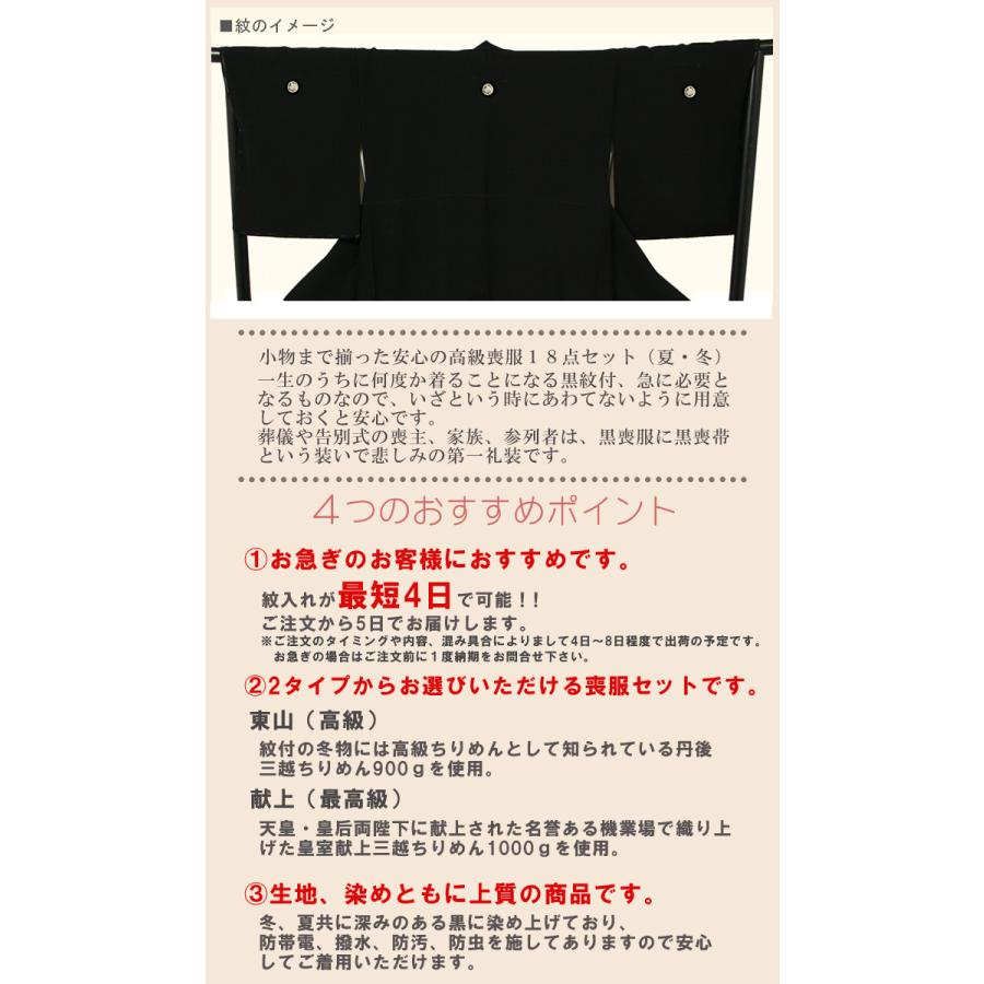 期間限定価格 喪服 着物 夏冬 喪服セット 仕立て上がり18点フルセット