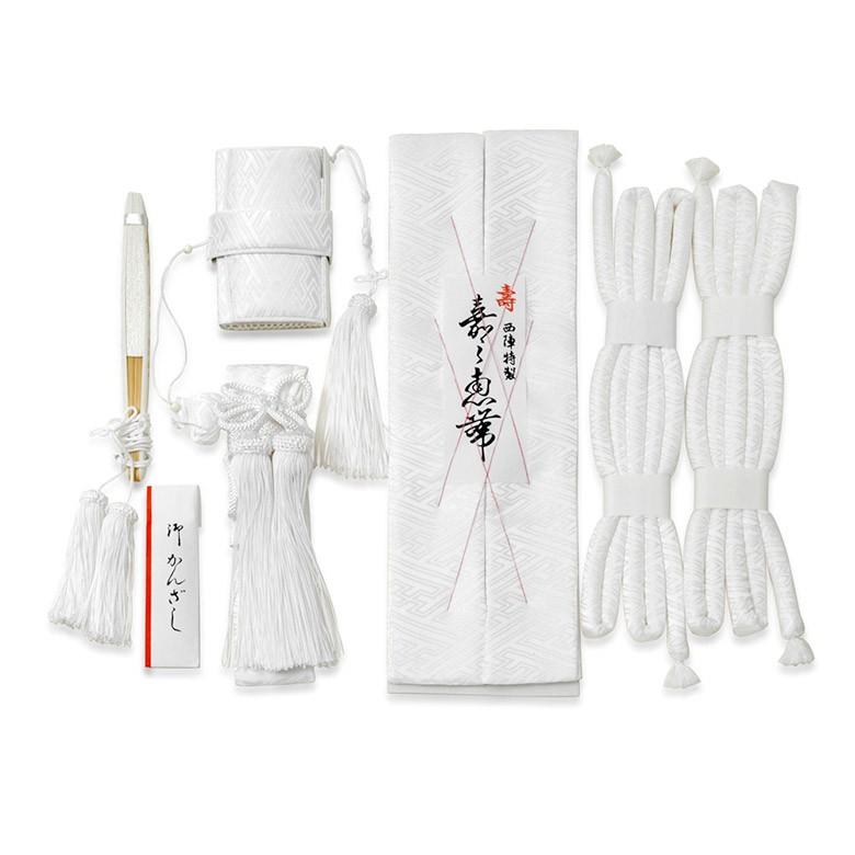 箱迫セット 花嫁 小物 5点セット 婚礼 正絹 白サヤ型 懐剣 筥迫 箱せこ