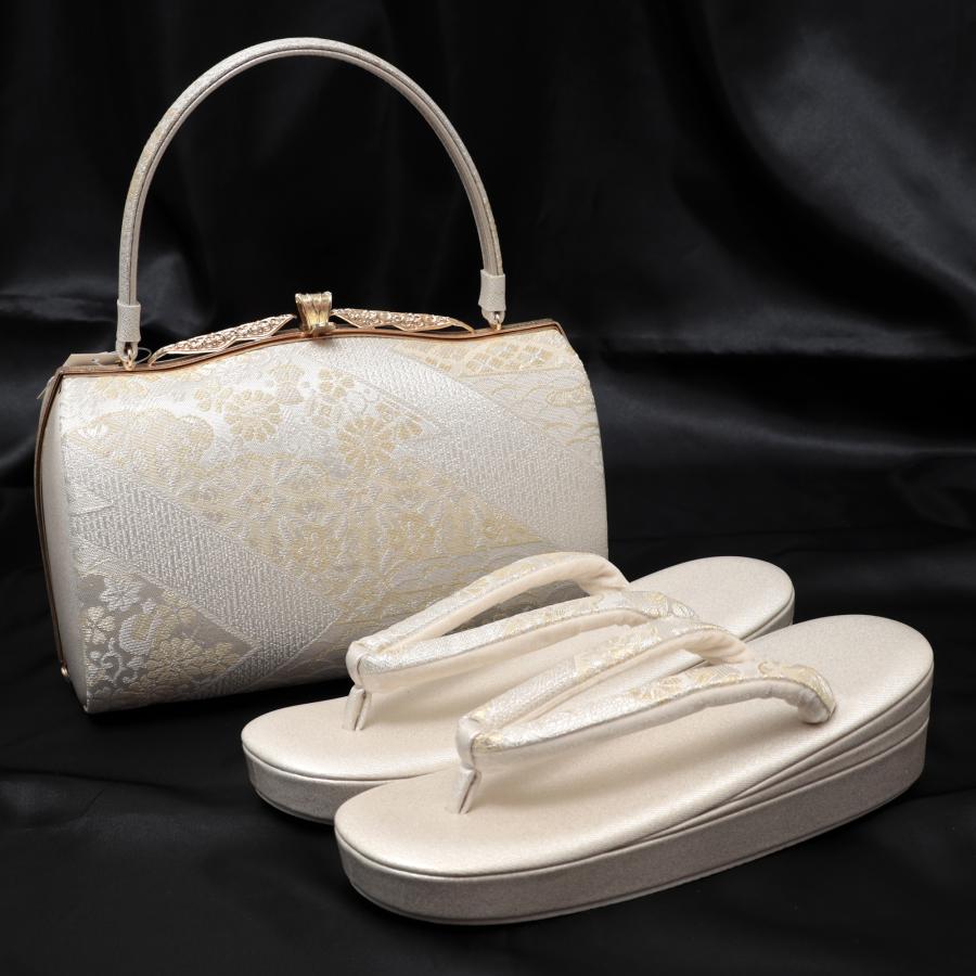草履バッグセット 紗織 高級 留袖 訪問着 フォーマル 礼装 銀 シルバー