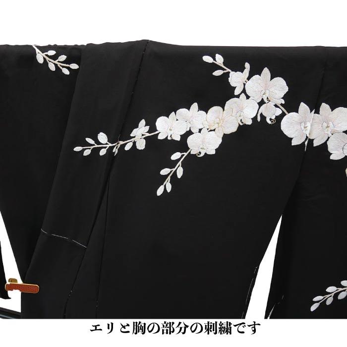 仕立て付き 刺繍訪問着 胡蝶蘭 新品 未仕立品 総刺繍 h-978 : 京都