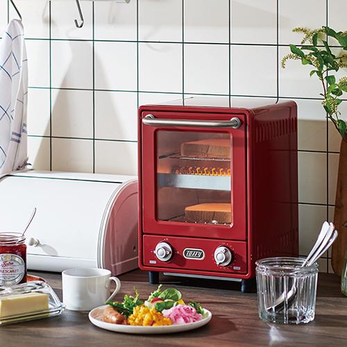 Toffy トフィー オーブントースター K-TS4 2枚 2段式 縦型 スリム